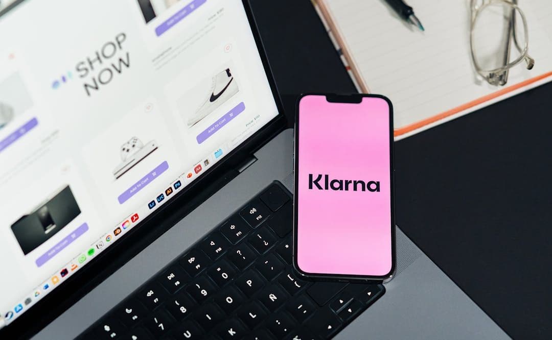 klarna phone laptop